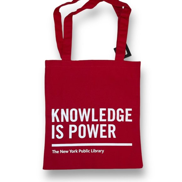 New York Public Library NYPL Book Tote Knowledge is Power Unisex - Picture 1 of 2